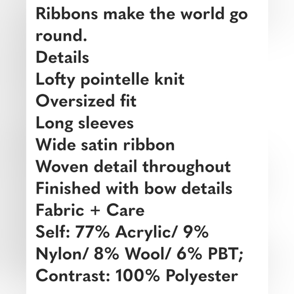 For Love and Lemons Laurel Oversized Sweater - Picture 7 of 10